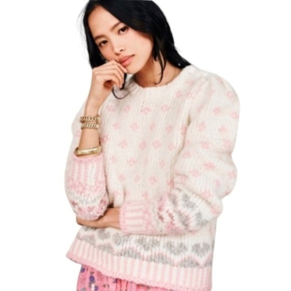 LOVESHACKFANCY ROSIE ALPACA SWEATER SMALL